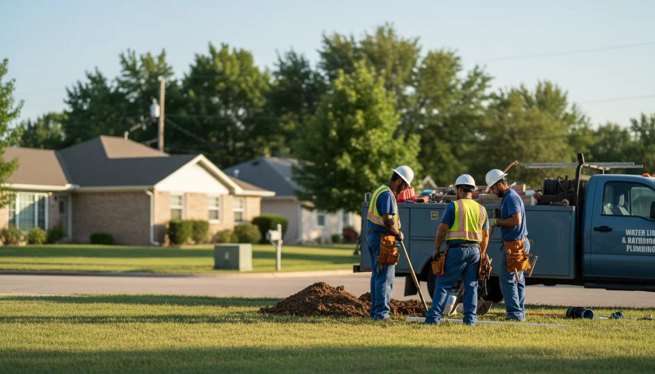 Residential water line and bathroom plumbing service in Menifee, AR